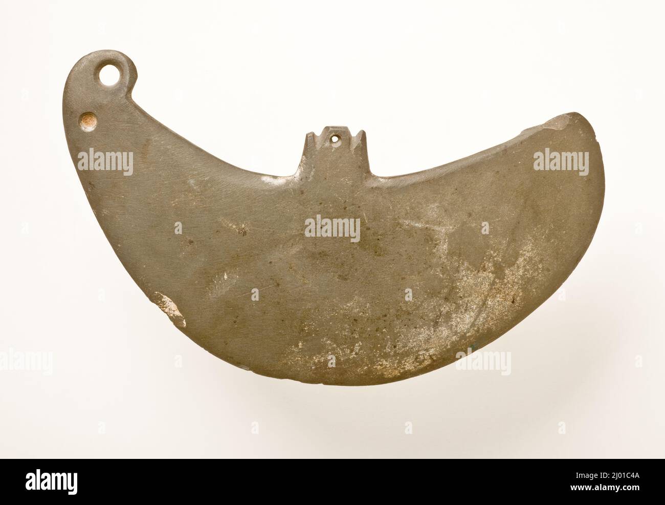 Boat-Shaped Palette. Egypt, Naqada II Period, 3500-3150 B.C.. Tools and Equipment; palettes. Schist Stock Photo