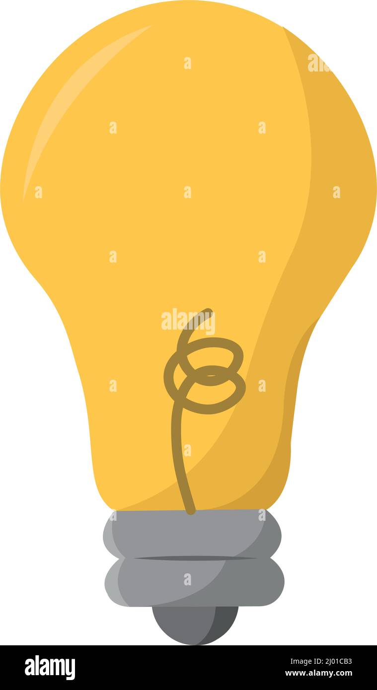Isolated conceptual lightbulb icon flat design Vector Stock Vector ...