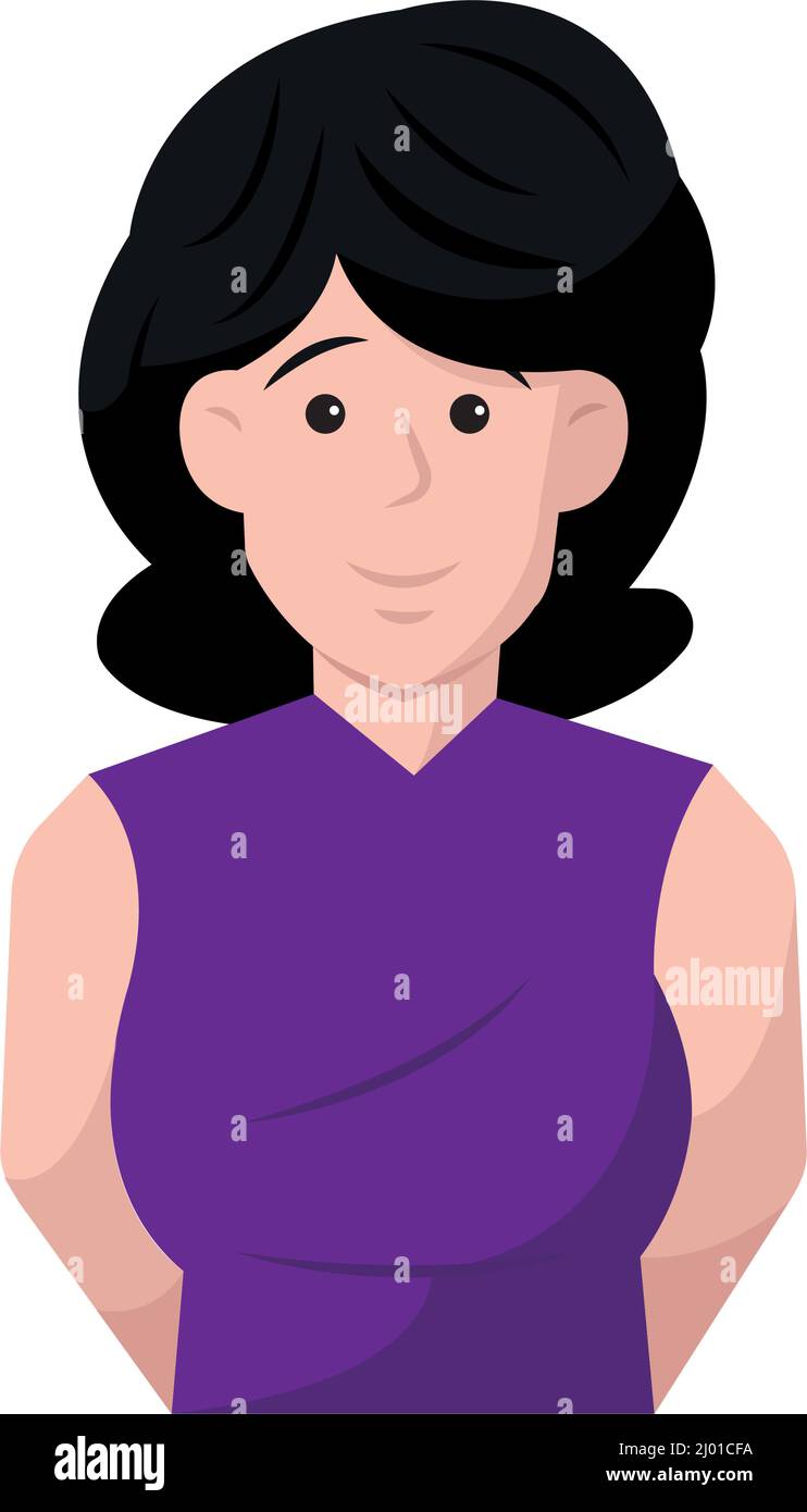 Isolated happy pretty woman cartoon Vector Stock Vector Image & Art - Alamy