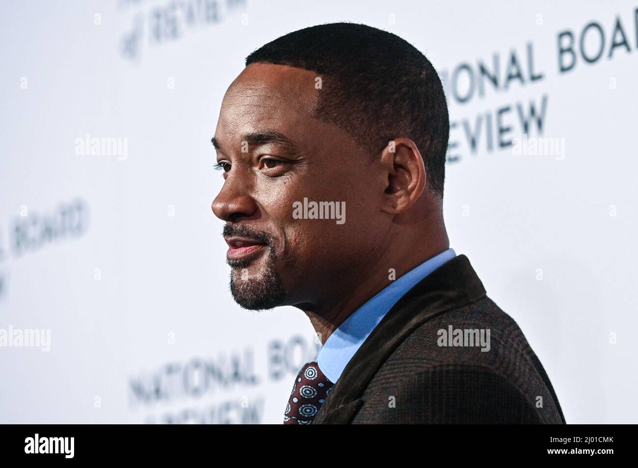 New York, USA. 15th Mar, 2022. Will Smith walking on the red carpet