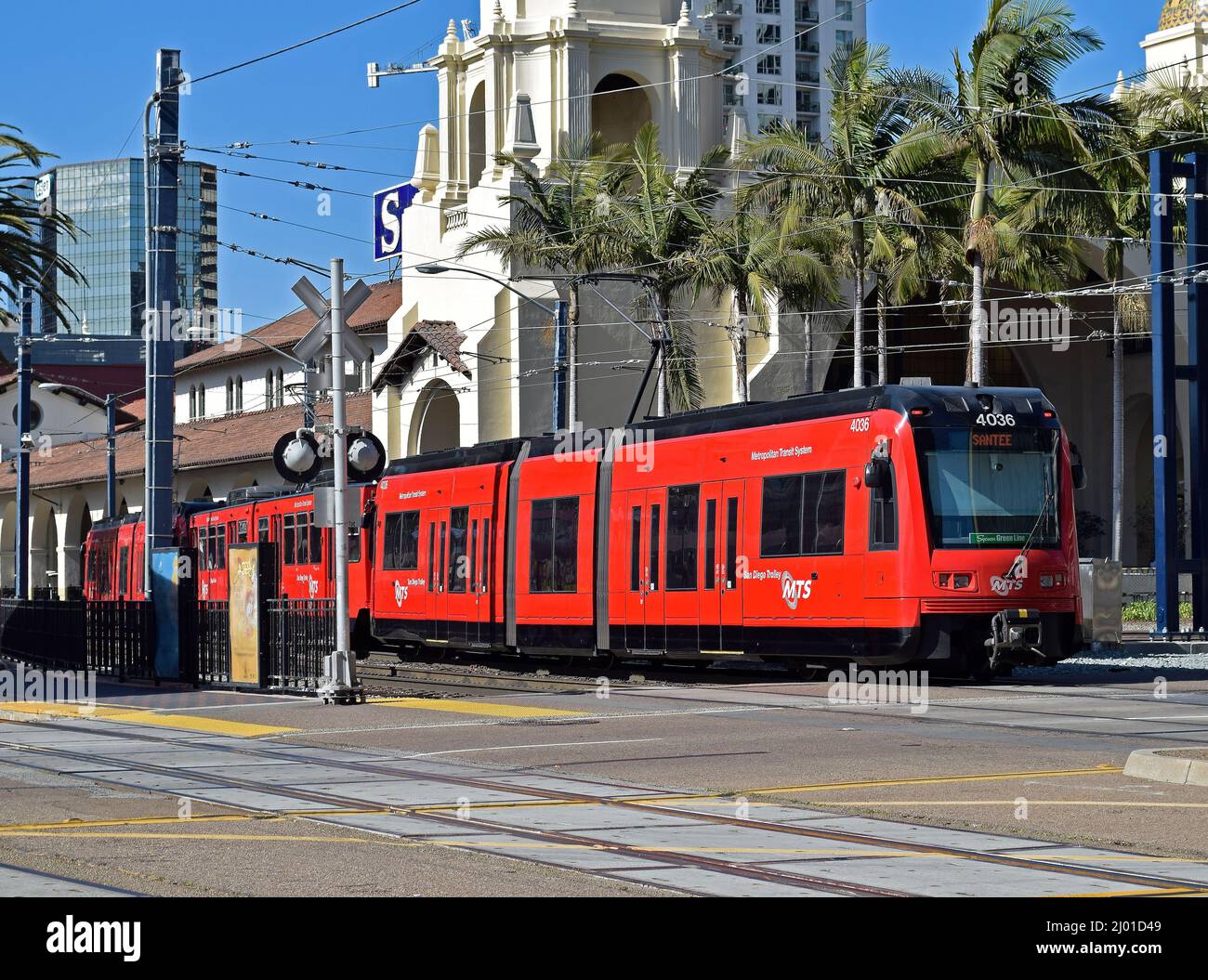 San Diego Metropolitan Transit System trolley, San Diego, California Stock  Photo - Alamy