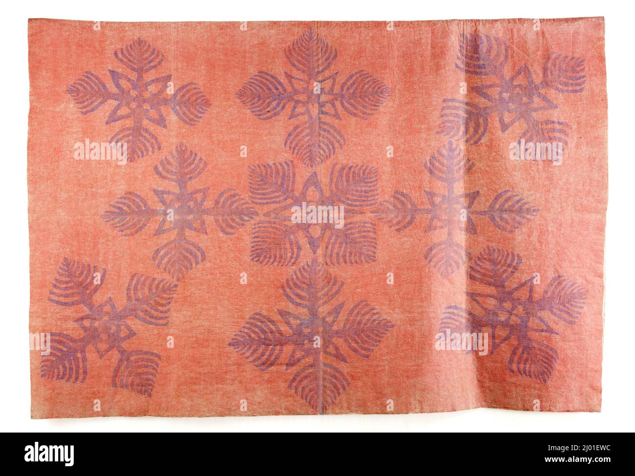 Barkcloth (Kapa moe). Hawaiian Islands, late 19th century. Textiles. Inner bark of paper mulberry plant Stock Photo