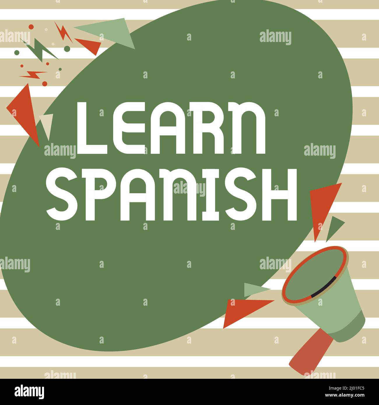 Text showing inspiration Learn Spanish. Business concept