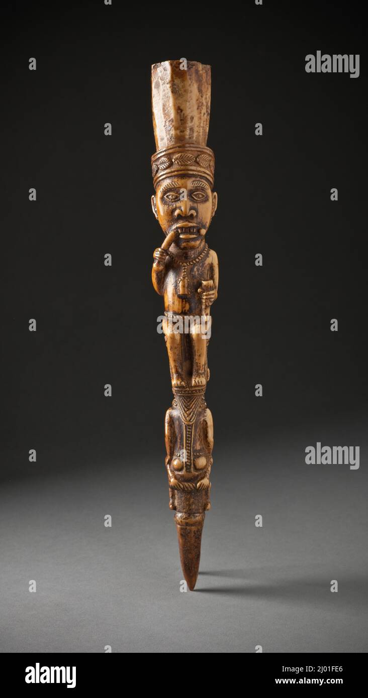 Scepter. Africa, Democratic Republic of the Congo, Yombe peoples, 20th century. Jewelry and Adornments; scepters. Ivory Stock Photo