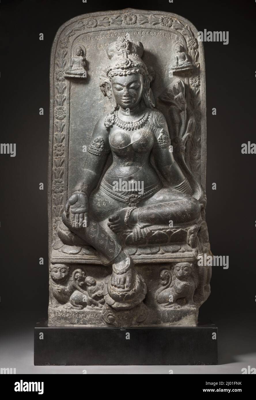 Carved Stone Sitting Buddha Statue From Patna Carved Stone Sitting Buddha Statue From Patna