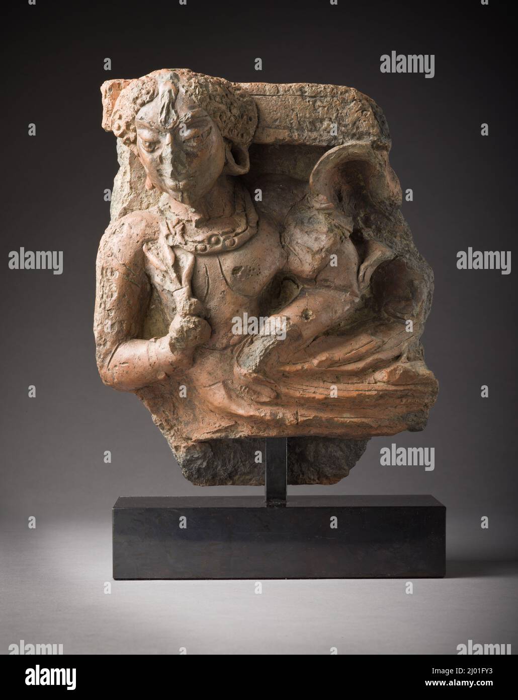 Architectural Panel with a Flying Celestial (Kinnara). India, Uttar