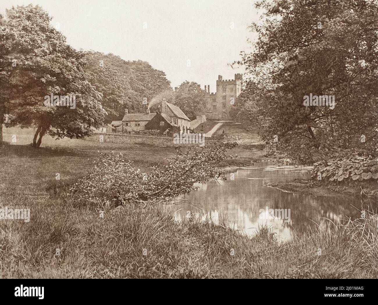 Haddon Hall & Homestead, From The River Wye (#34). George Bankart ...