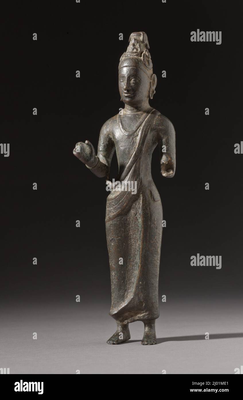 The Bodhisattva Avalokiteshvara. Sri Lanka, 8th-9th century. Sculpture. Copper alloy Stock Photo