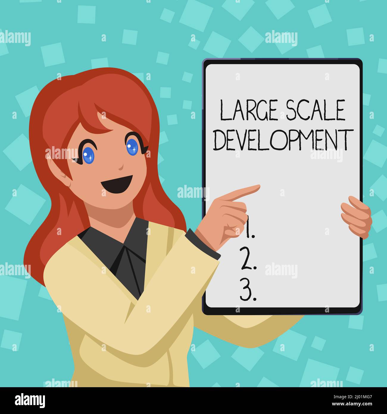 Handwriting text Large Scale Development. Business idea Develop on an ...