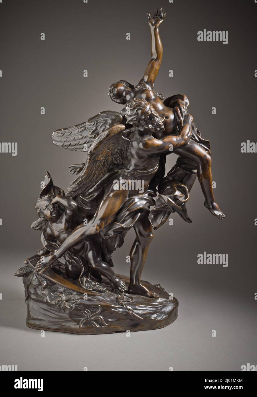 Time Ravishing Beauty. Giovanni Battista Foggini (Italy, Florence, 1652-1725). Italy, circa 1700-1725. Sculpture. Bronze Stock Photo