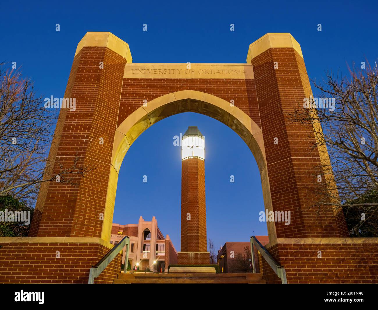 Sunset view of the campus of University of Oklahoma Health Science ...