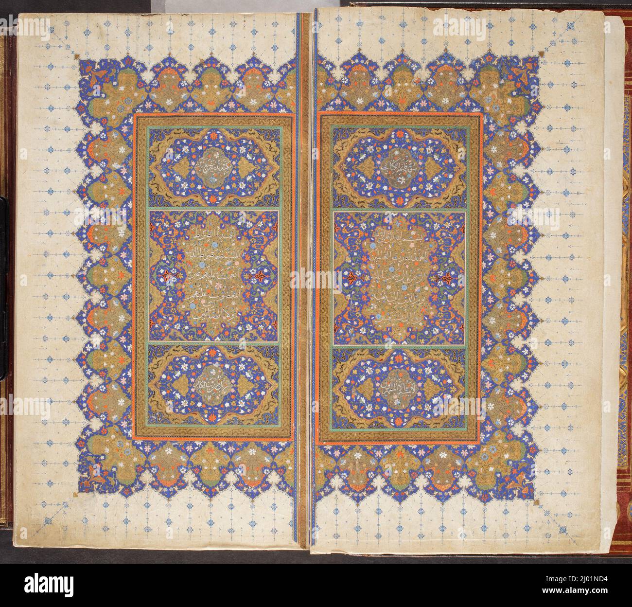 Manuscript of the Qur'an. Iran (Shiraz), 16th century. Manuscripts; codices. Ink, gold and colors on paper Stock Photo