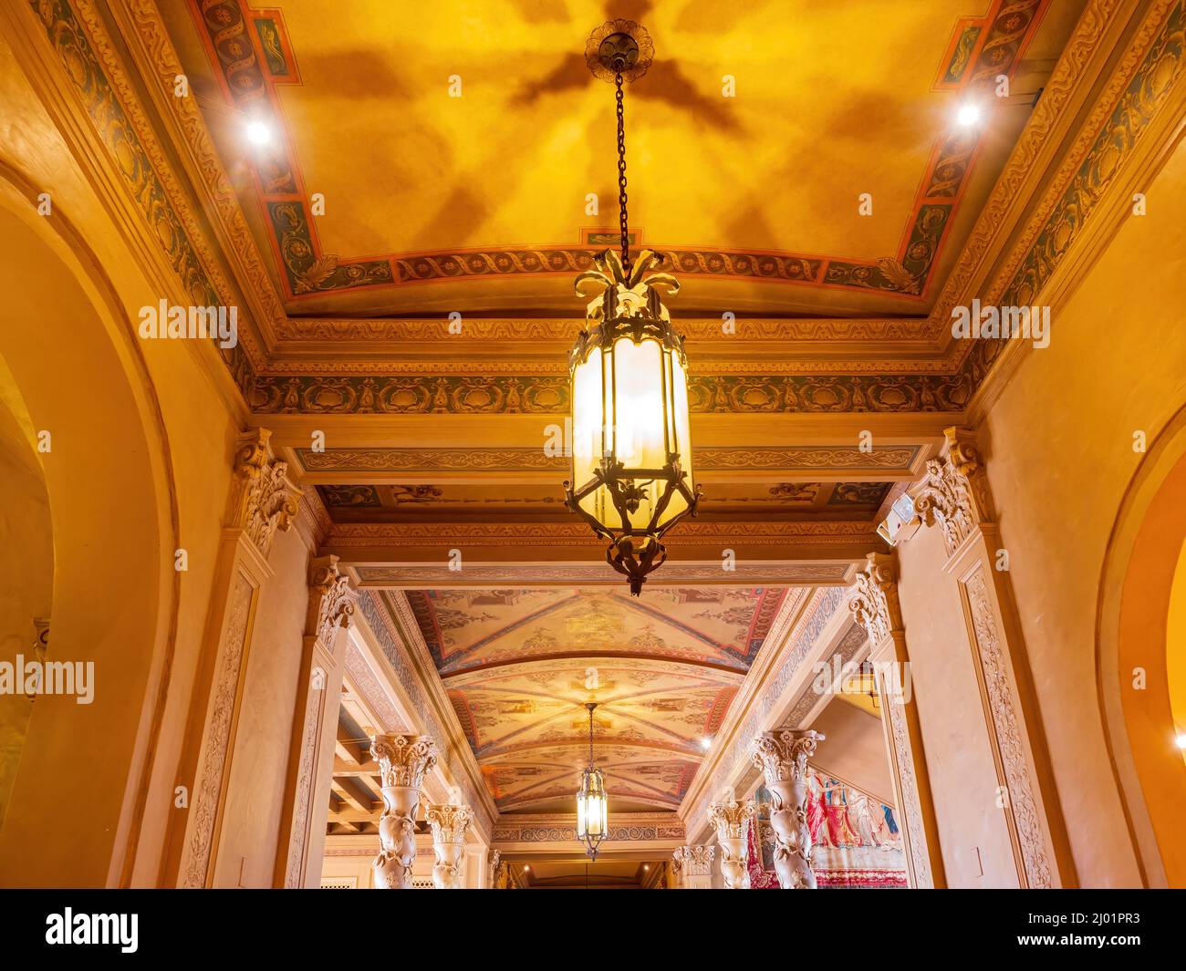 Tulsa, FEB 26 2022 - Interior view of the main building of Philbrook Museum of Art Stock Photo