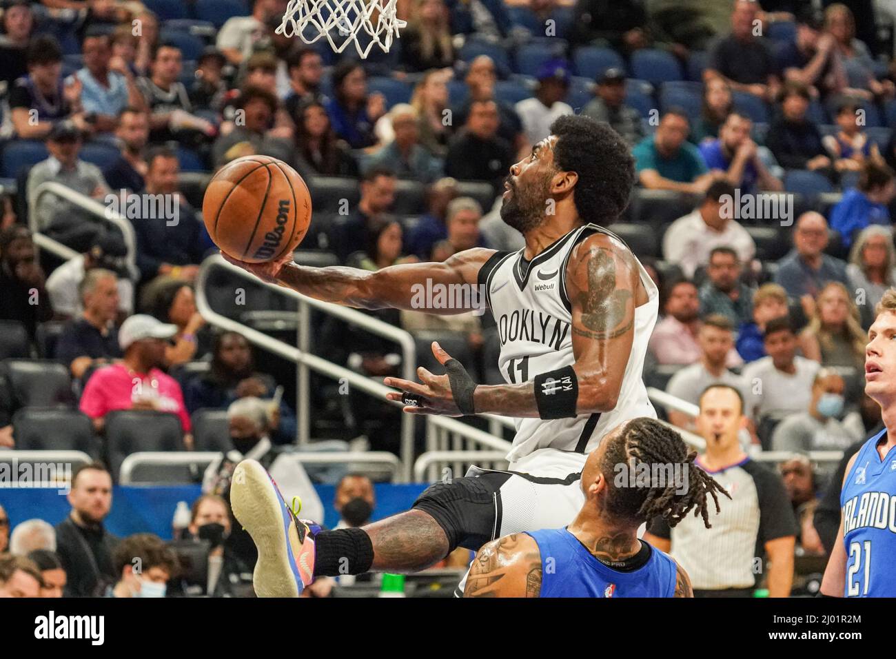 Orlando, Florida, USA, March 15, 2022, Brooklyn Nets Point Guard Kyrie