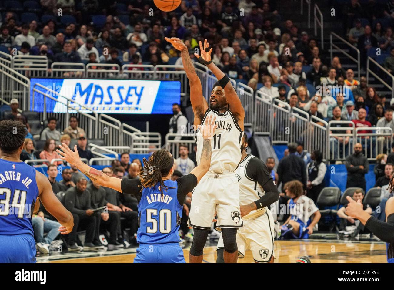 Orlando, Florida, USA, March 15, 2022, Brooklyn Nets Point Guard Kyrie