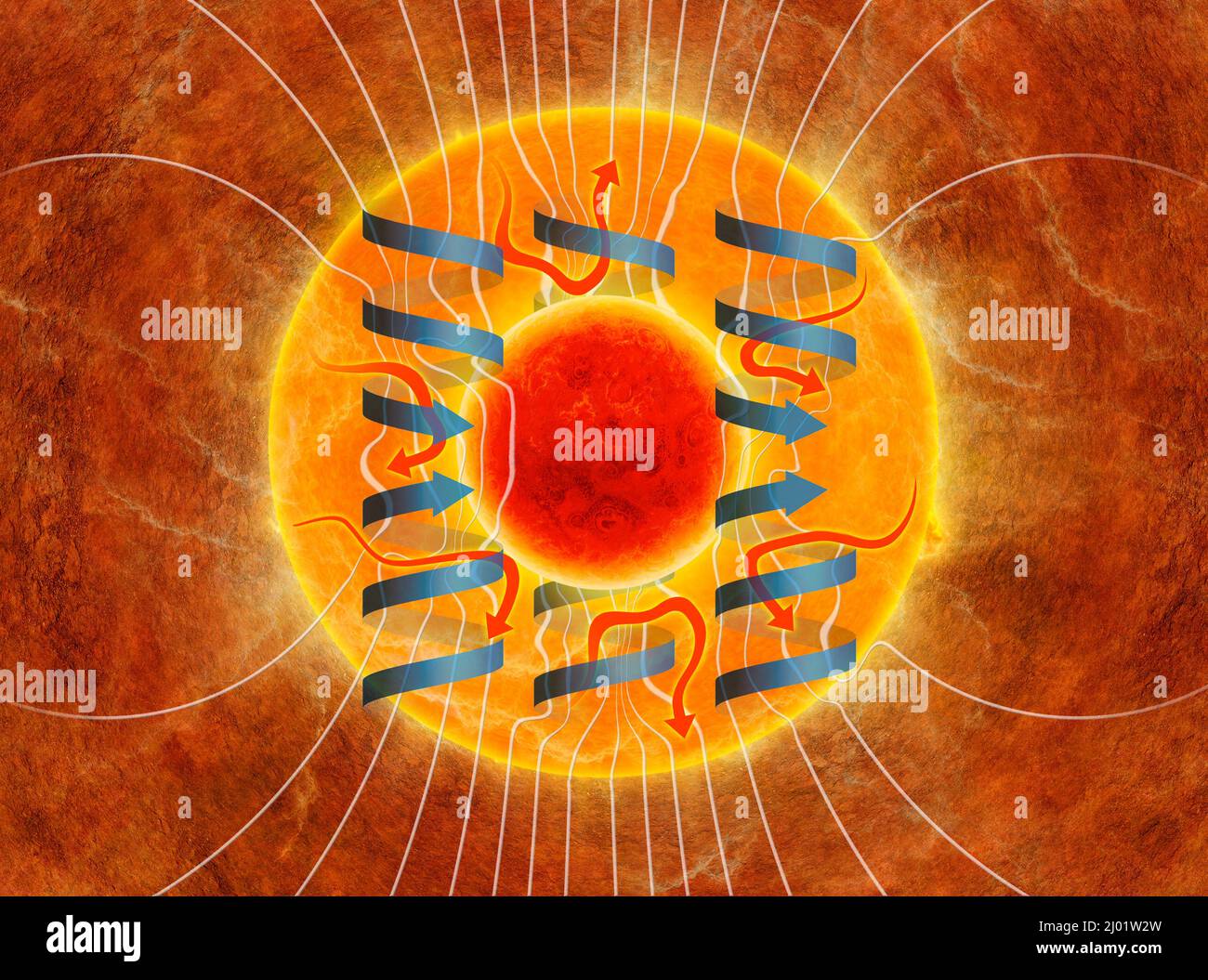 Earth's core, illustration Stock Photo Alamy