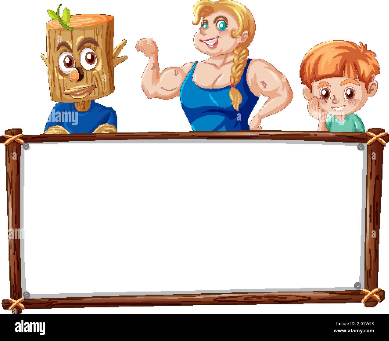 Board template with happy kids illustration Stock Vector Image & Art ...