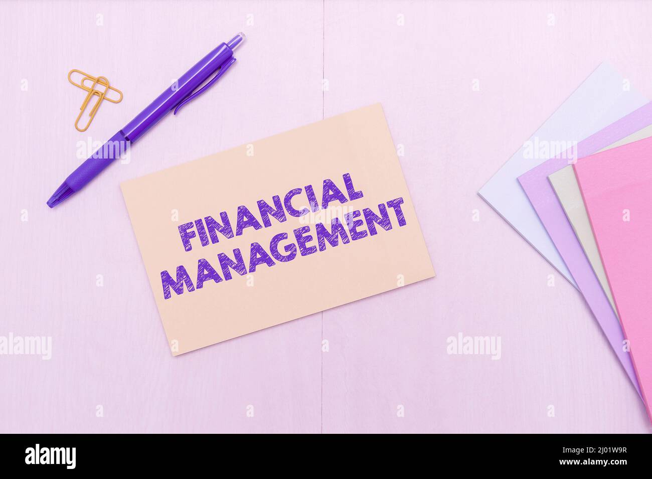 Writing displaying text Financial Management. Business idea efficient and effective way to Manage Money and Funds Flashy School Office Supplies Stock Photo