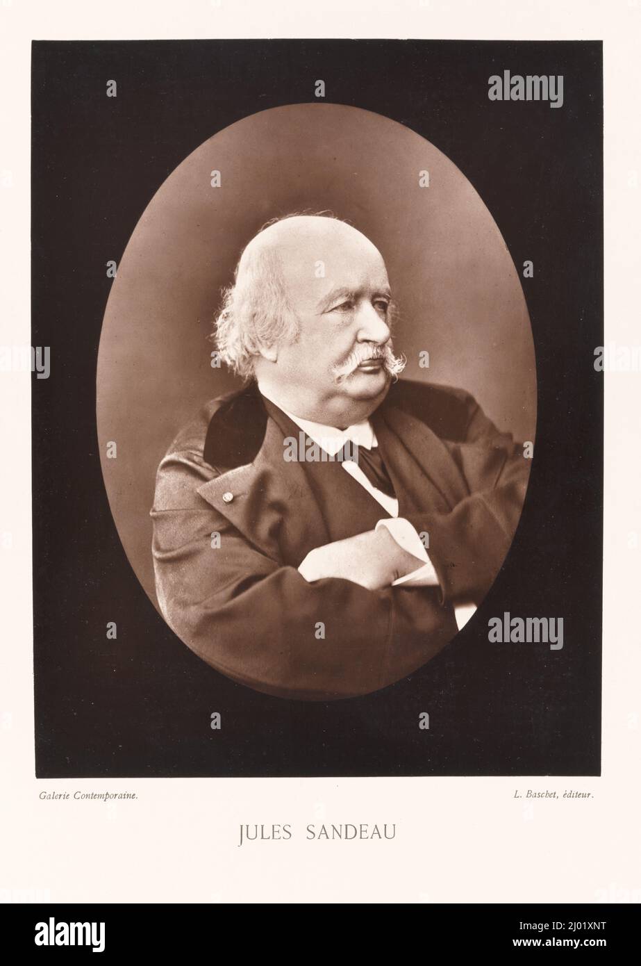 Jules Sandeau. Ludovic Baschet (Belgium, Flanders, Bréda, active France, 1834-1909). France, 1876-1884. Photographs. Woodburytype Stock Photo