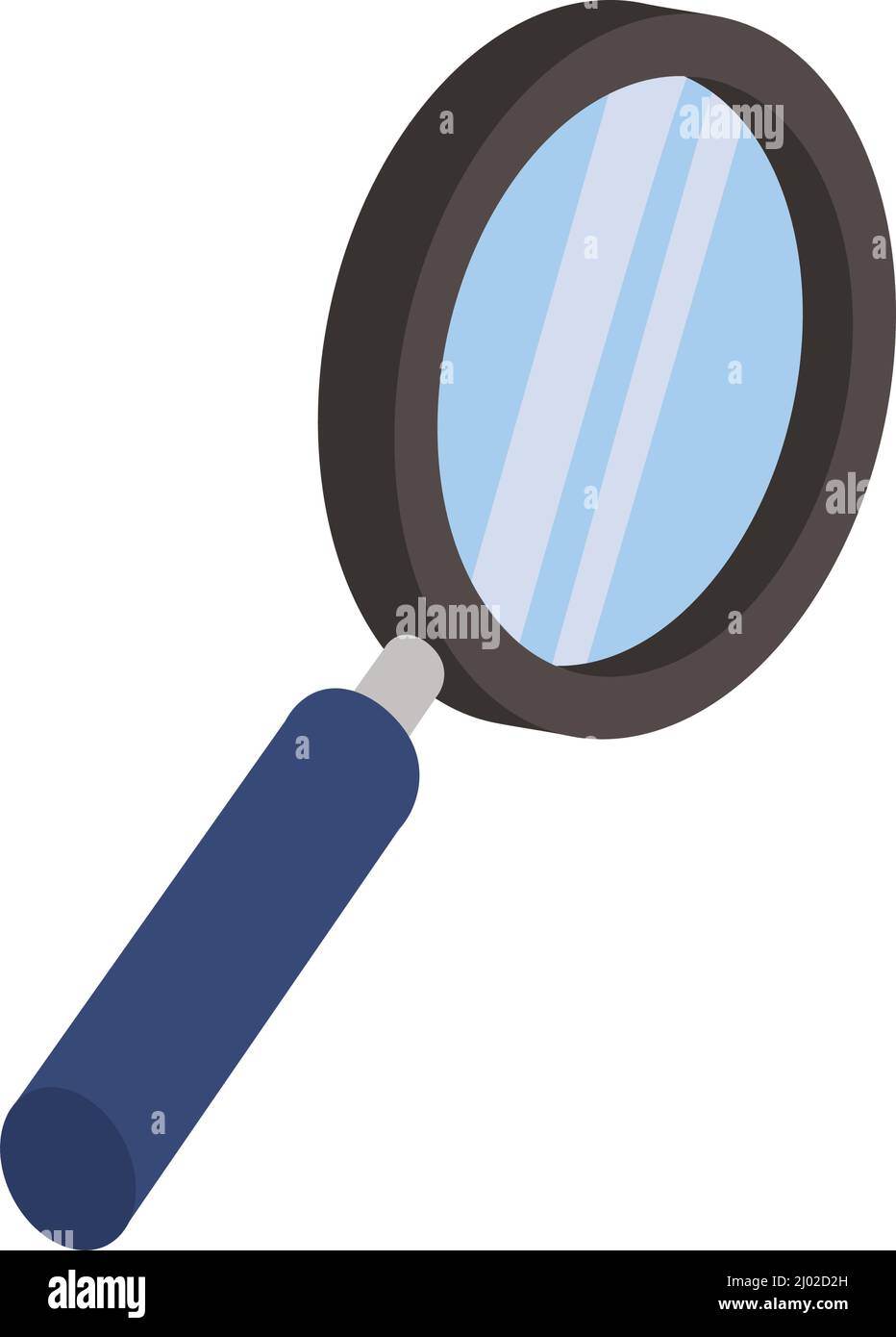 magnifying glass isometric style icon Stock Vector