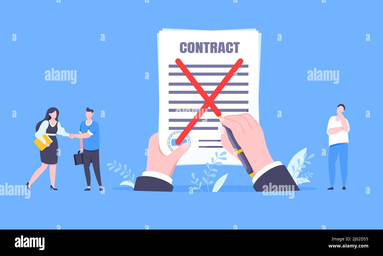 Contract cancellation business concept Stock Vector Image & Art - Alamy