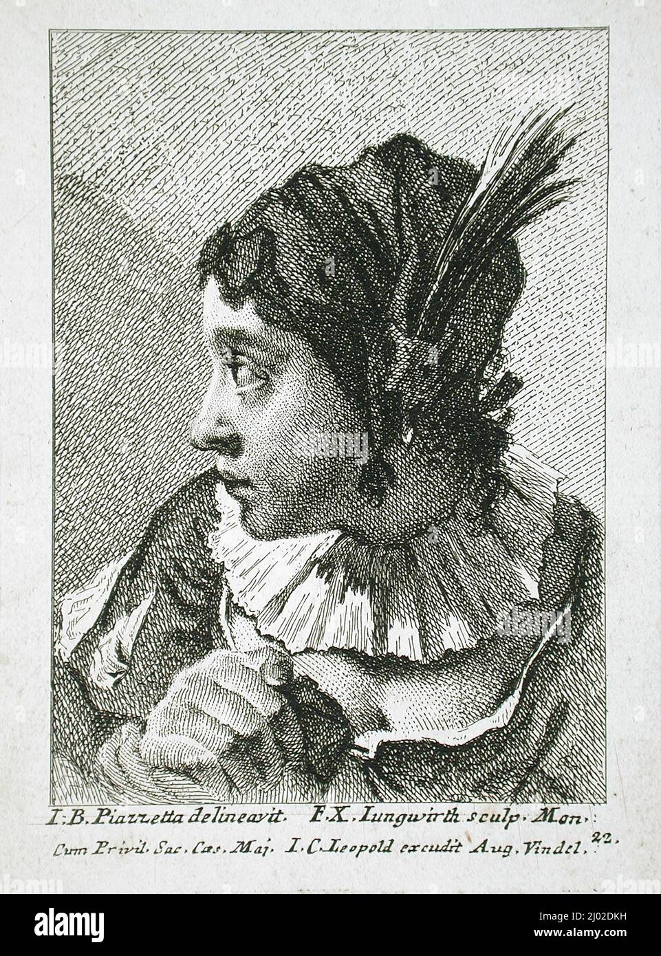 Head of a Woman in Profile. Franz Xaver Jungwirth (Germany, Munich