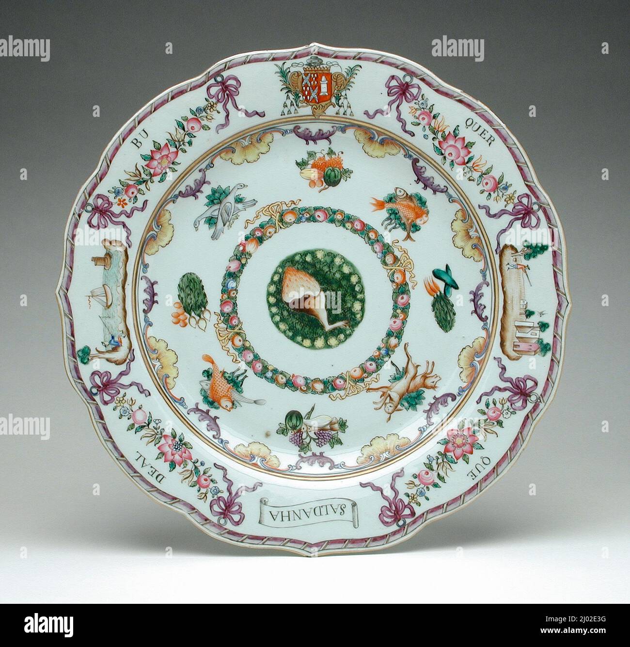 Pieces from an Armorial Dinner Service. China, Qianlong period, circa