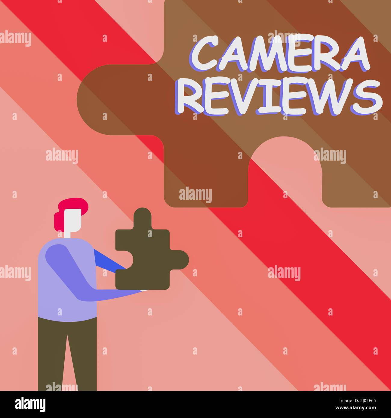 Hand writing sign Camera Reviews. Internet Concept examine or assess ...