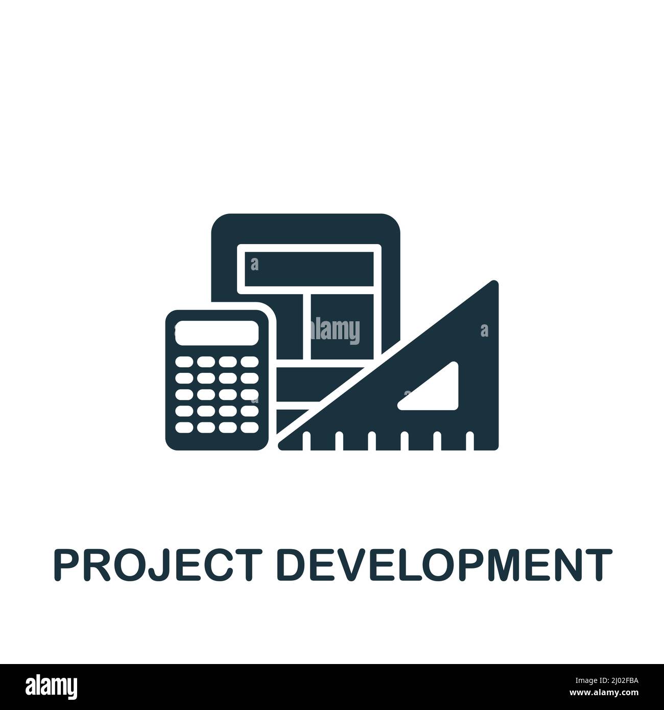 Project Development icon. Monochrome simple icon for templates, web ...