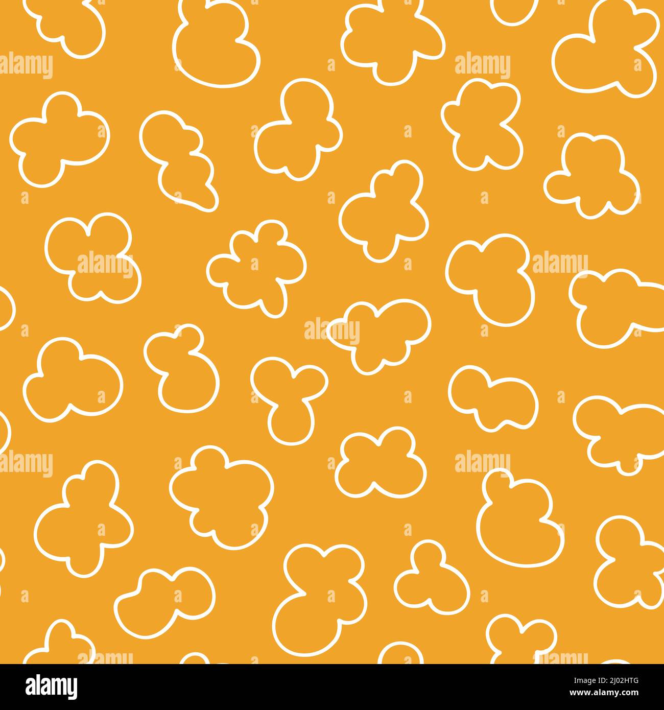 Seamless pattern with popcorn. Hand drawn pop corn with caramel for ...
