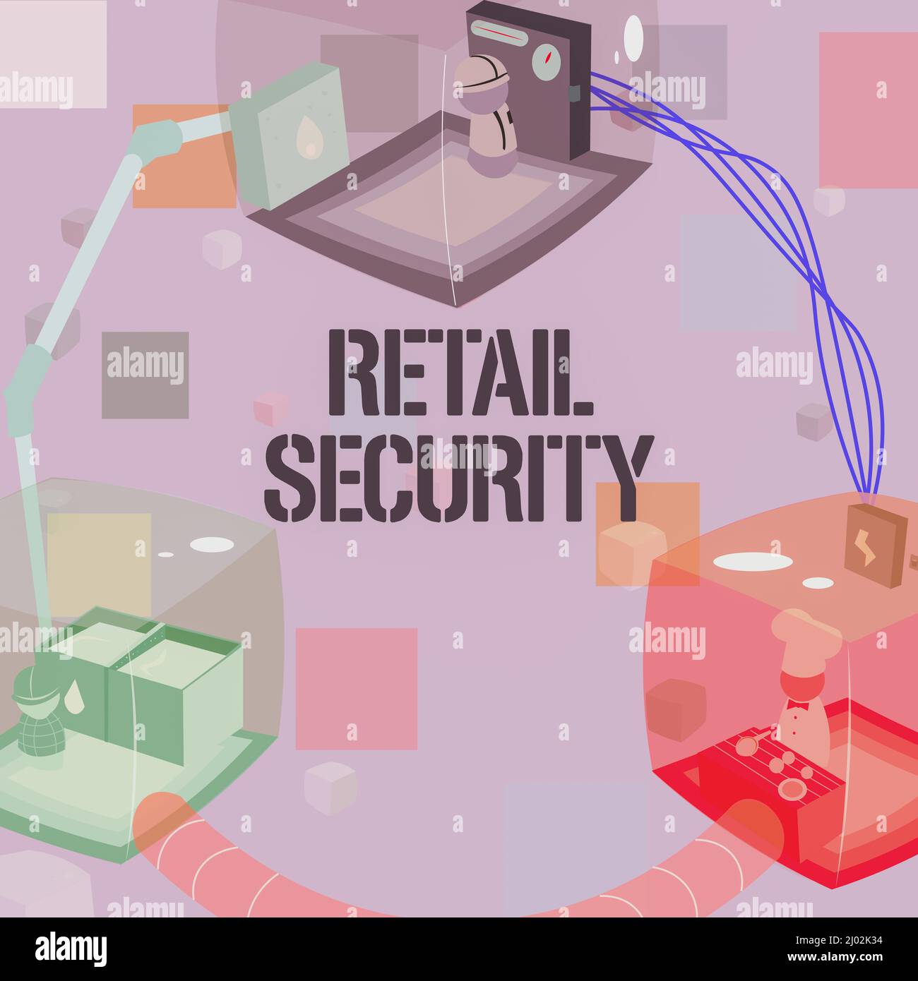 Conceptual display Retail Security. Conceptual photo process which ...