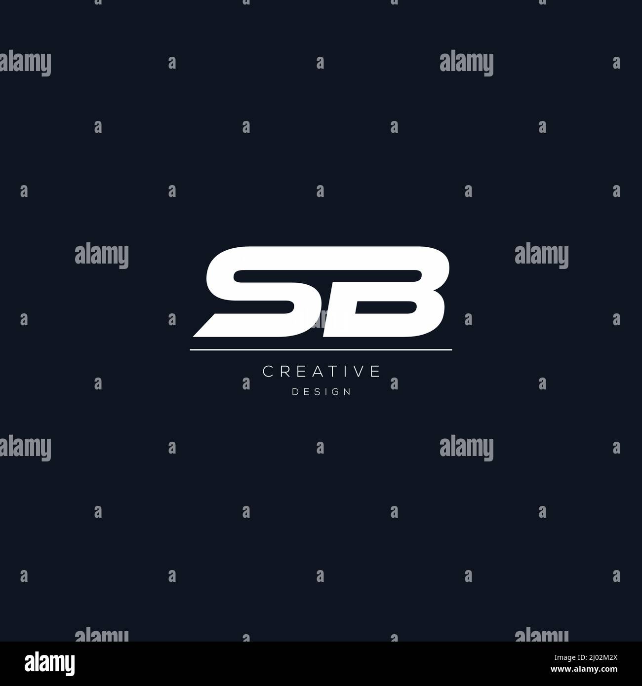 Letter SB logo icon design template elements Stock Vector