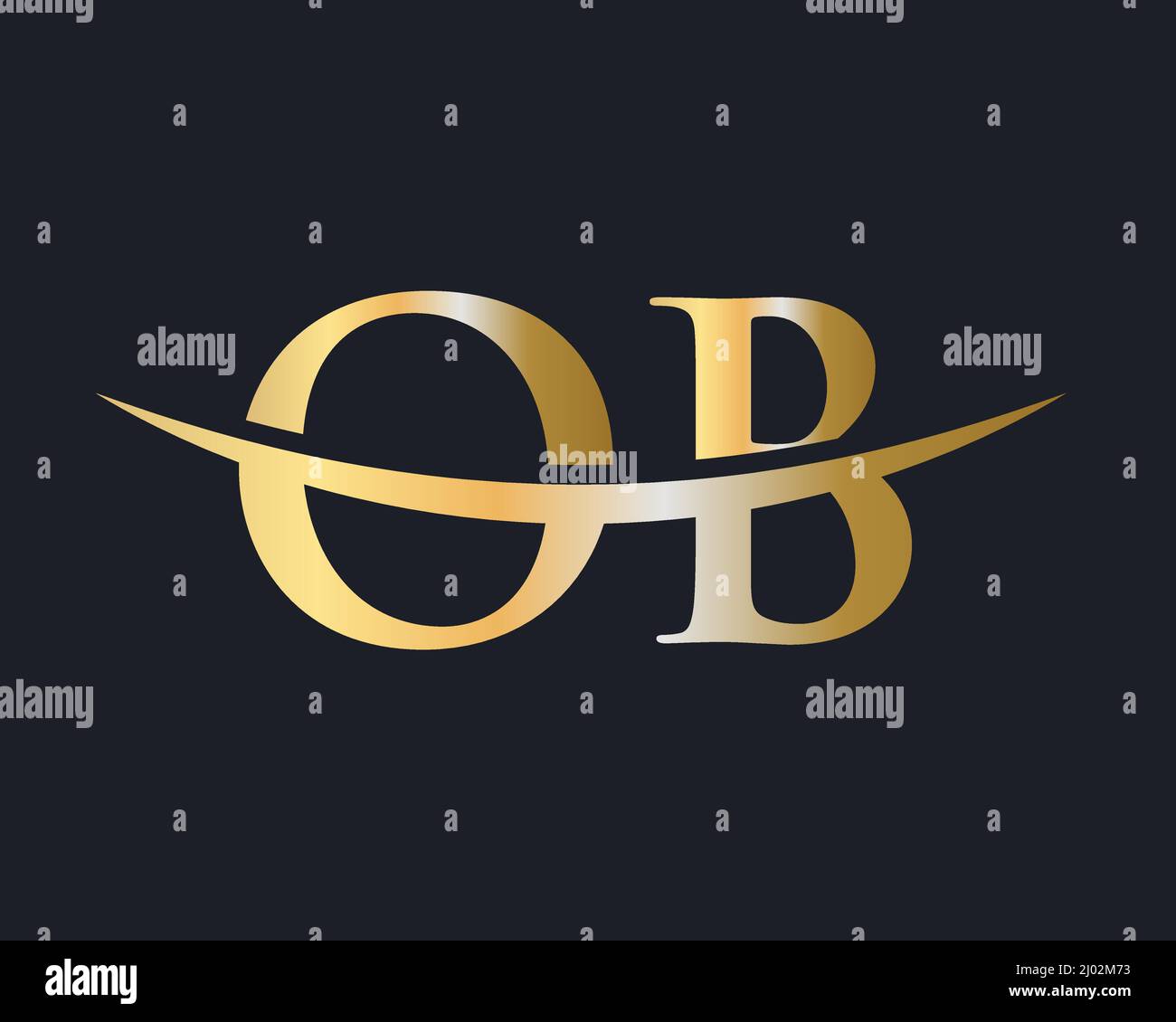 Gold Silver Letter Ob Vector & Photo (Free Trial)