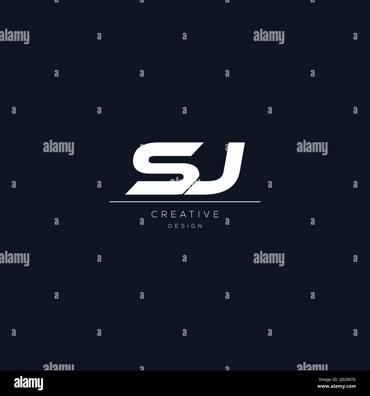Letter SJ logo icon design template elements Stock Vector