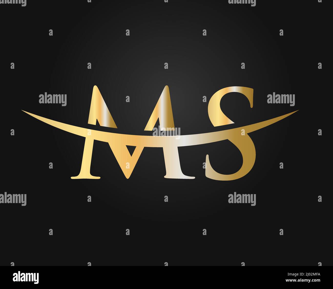 Initial Monogram Letter MS Logo Design Vector. MS Logo Design Template Stock Vector
