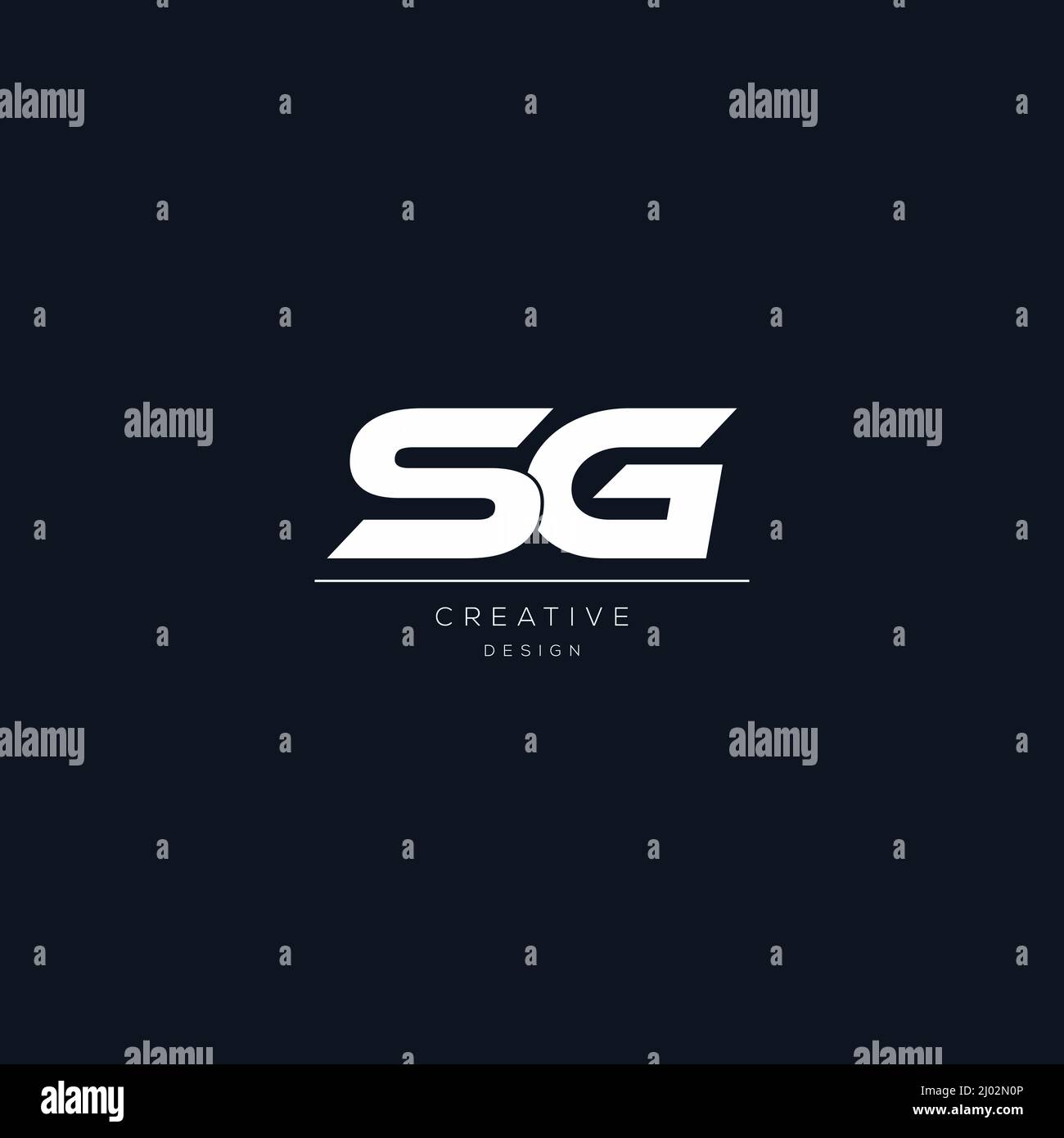 Letter SG logo icon design template elements Stock Vector