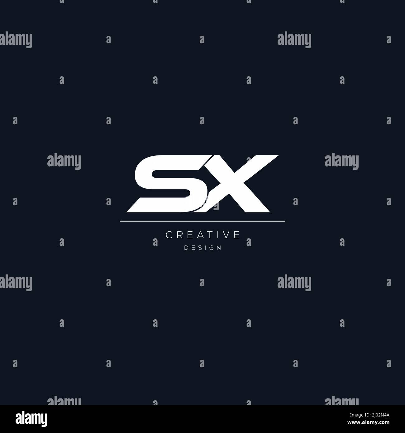 Letter SX logo icon design template elements Stock Vector
