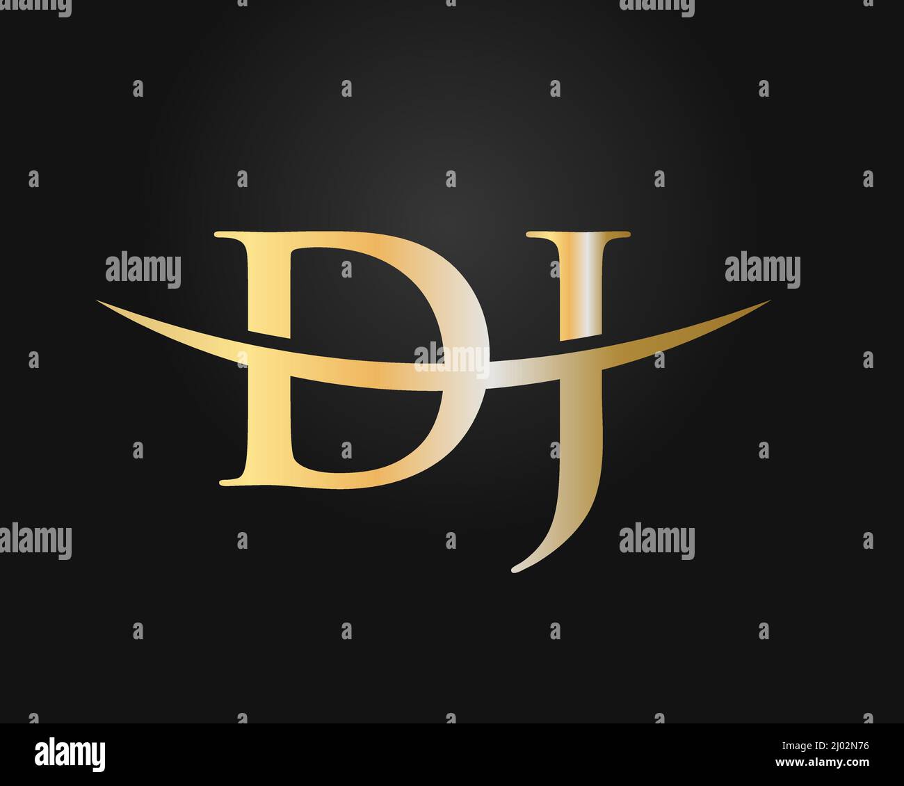 Initial Monogram Letter DJ Logo Design Vector. DJ Logo Design Template Stock Vector