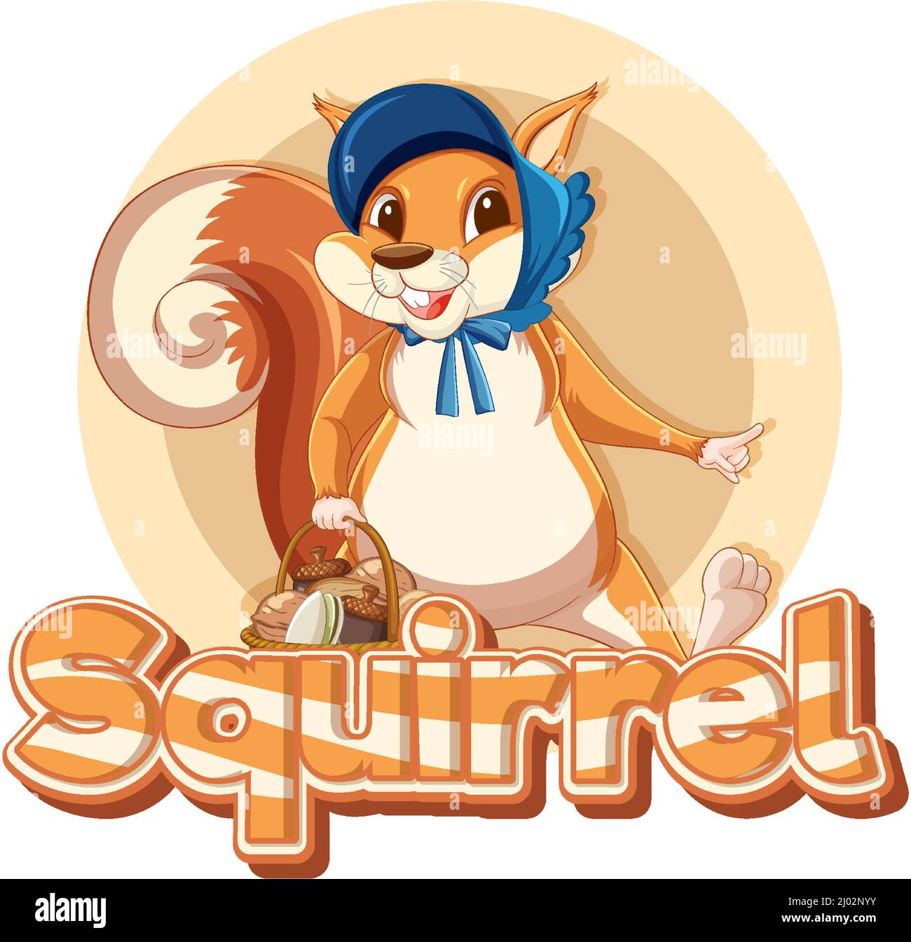Font design for word squirrel illustration Stock Vector Image & Art - Alamy