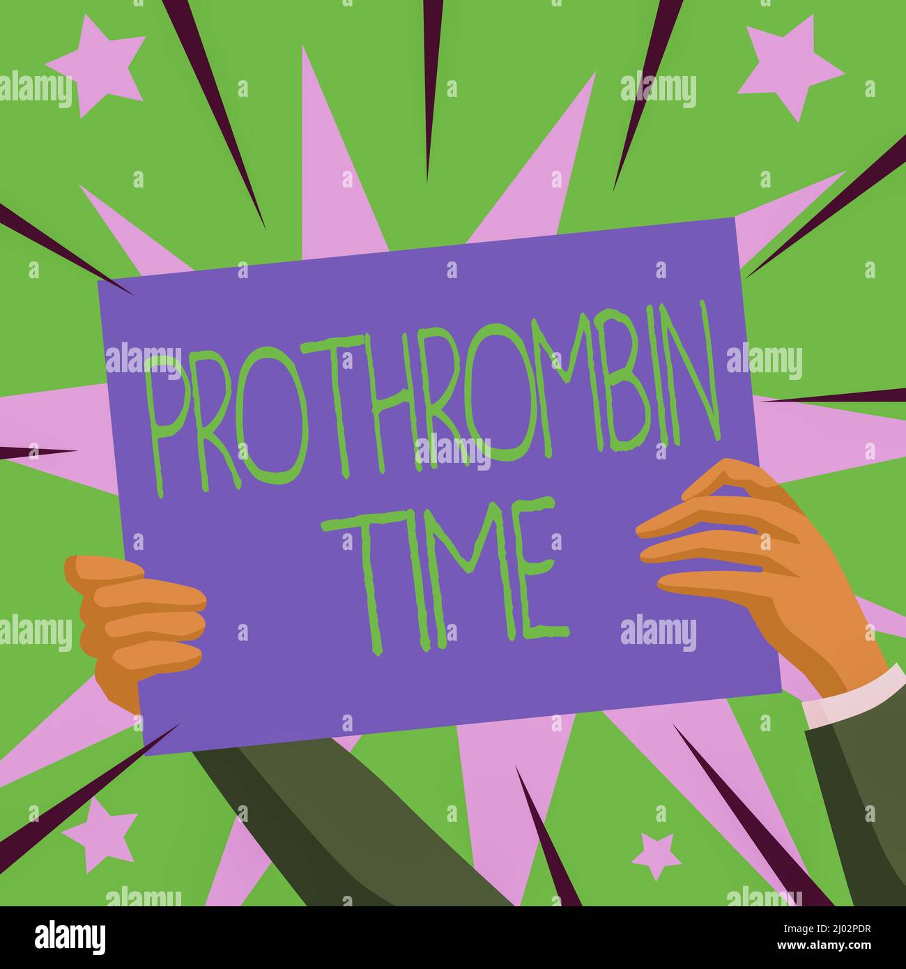Writing displaying text Prothrombin Time. Concept evaluate