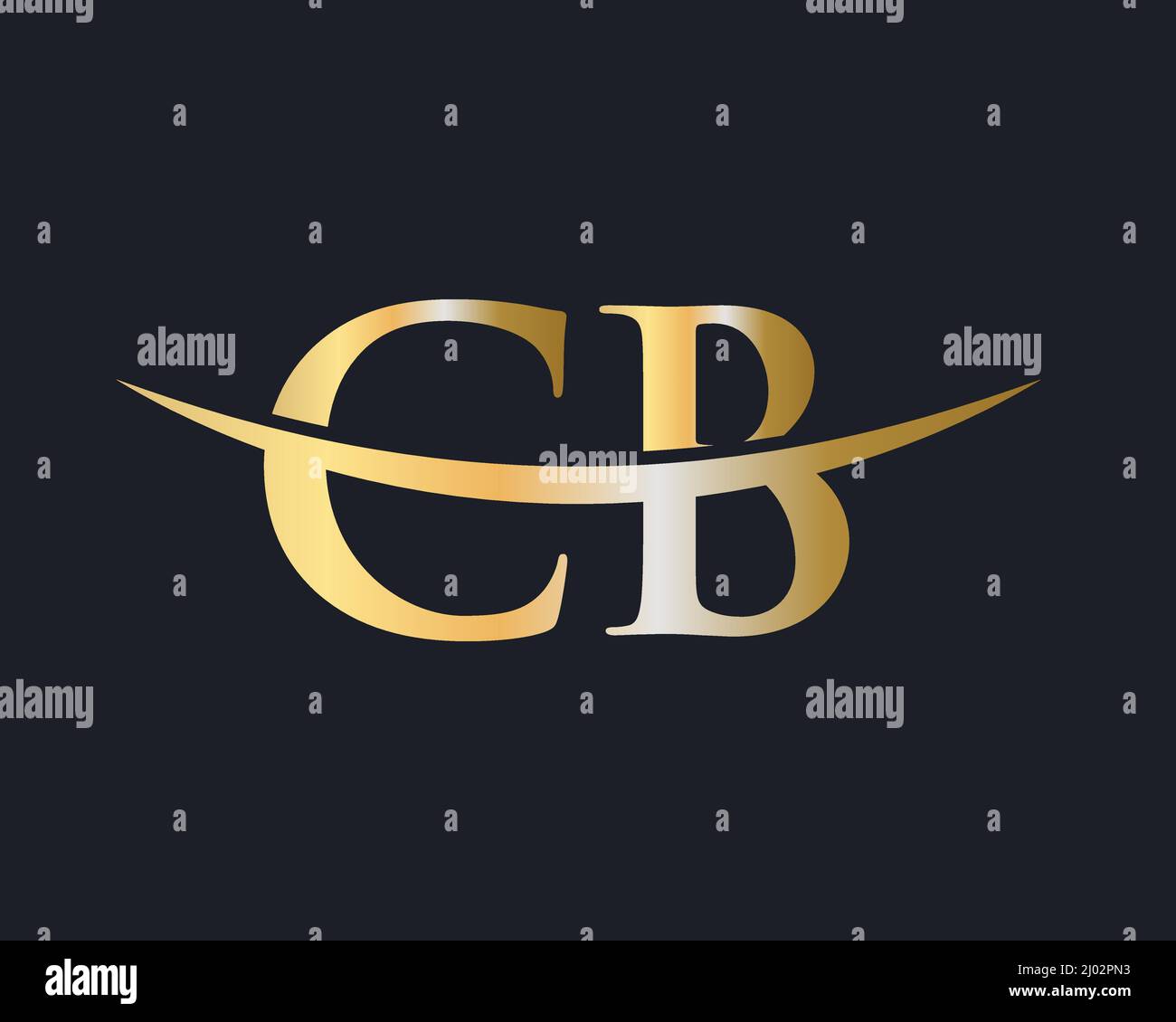 Initial Monogram Letter CB Logo Design Vector. CB Logo Design Template Stock Vector