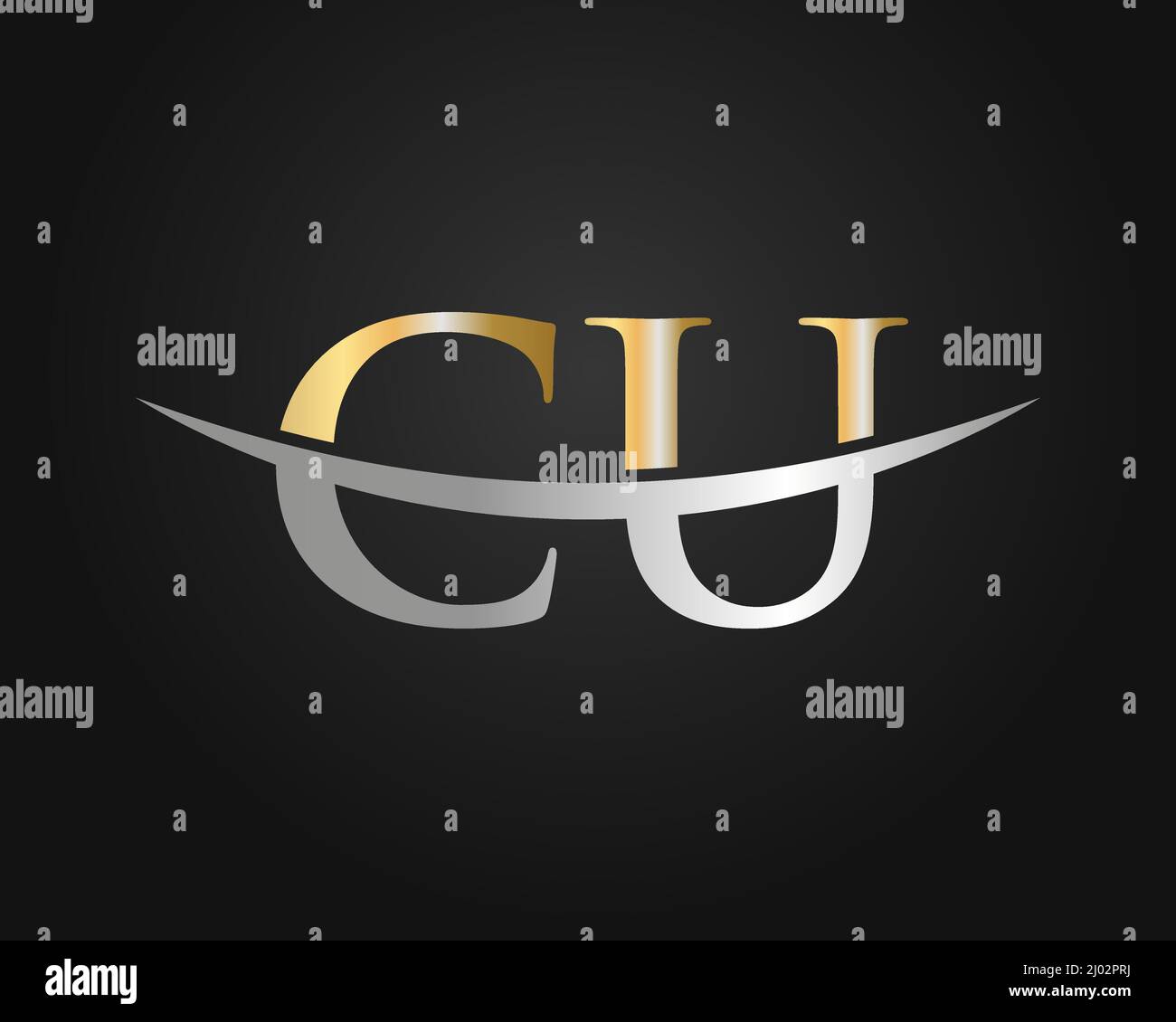 Initial Monogram Letter CU Logo Design Vector. CU Logo Design Template ...