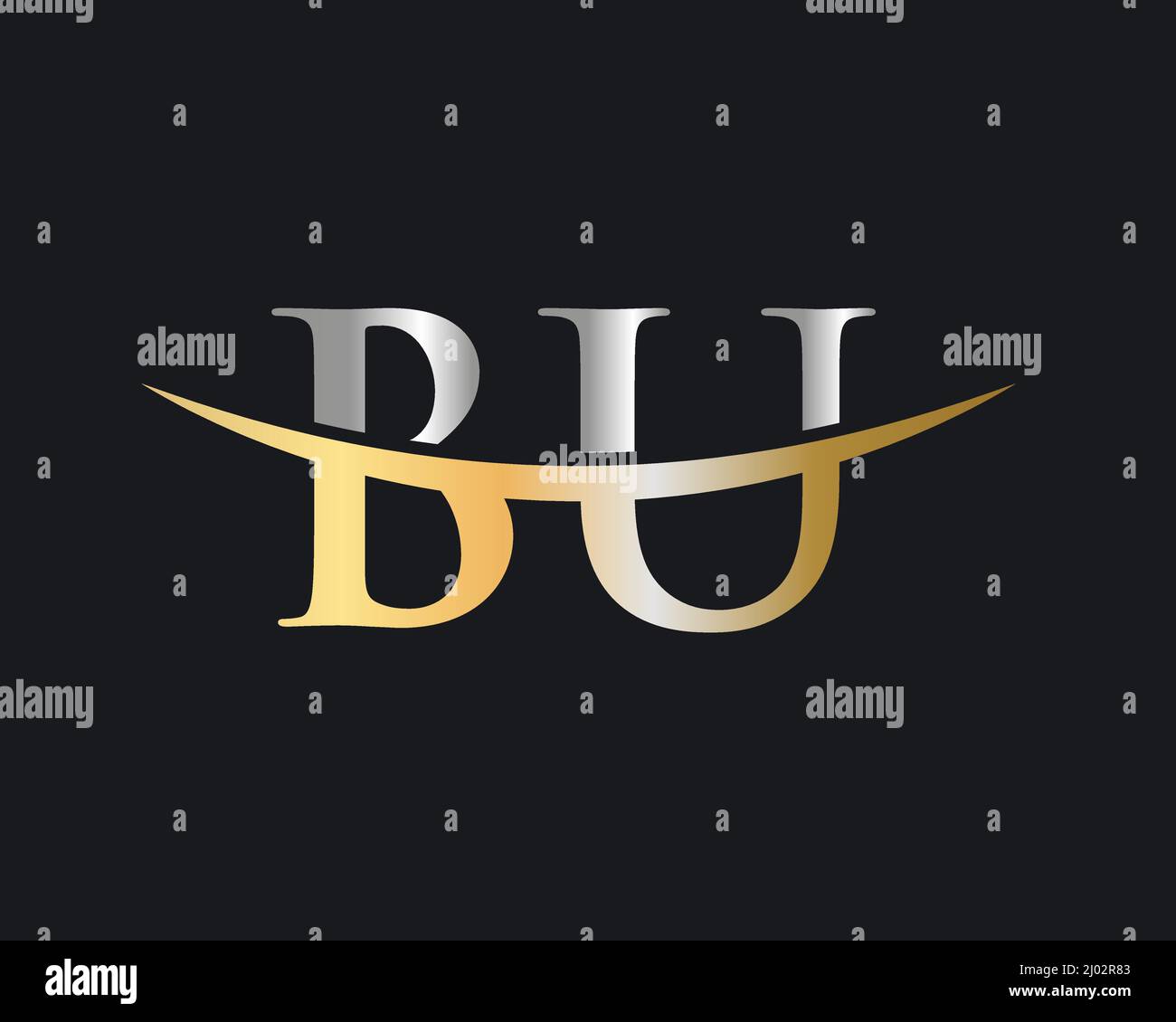 Initial Monogram Letter BU Logo Design Vector. BU Logo Design Template ...