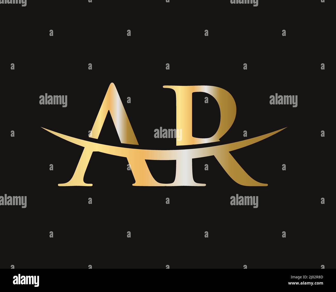 Initial Monogram Letter AR Logo Design Vector. AR Logo Design Template Stock Vector
