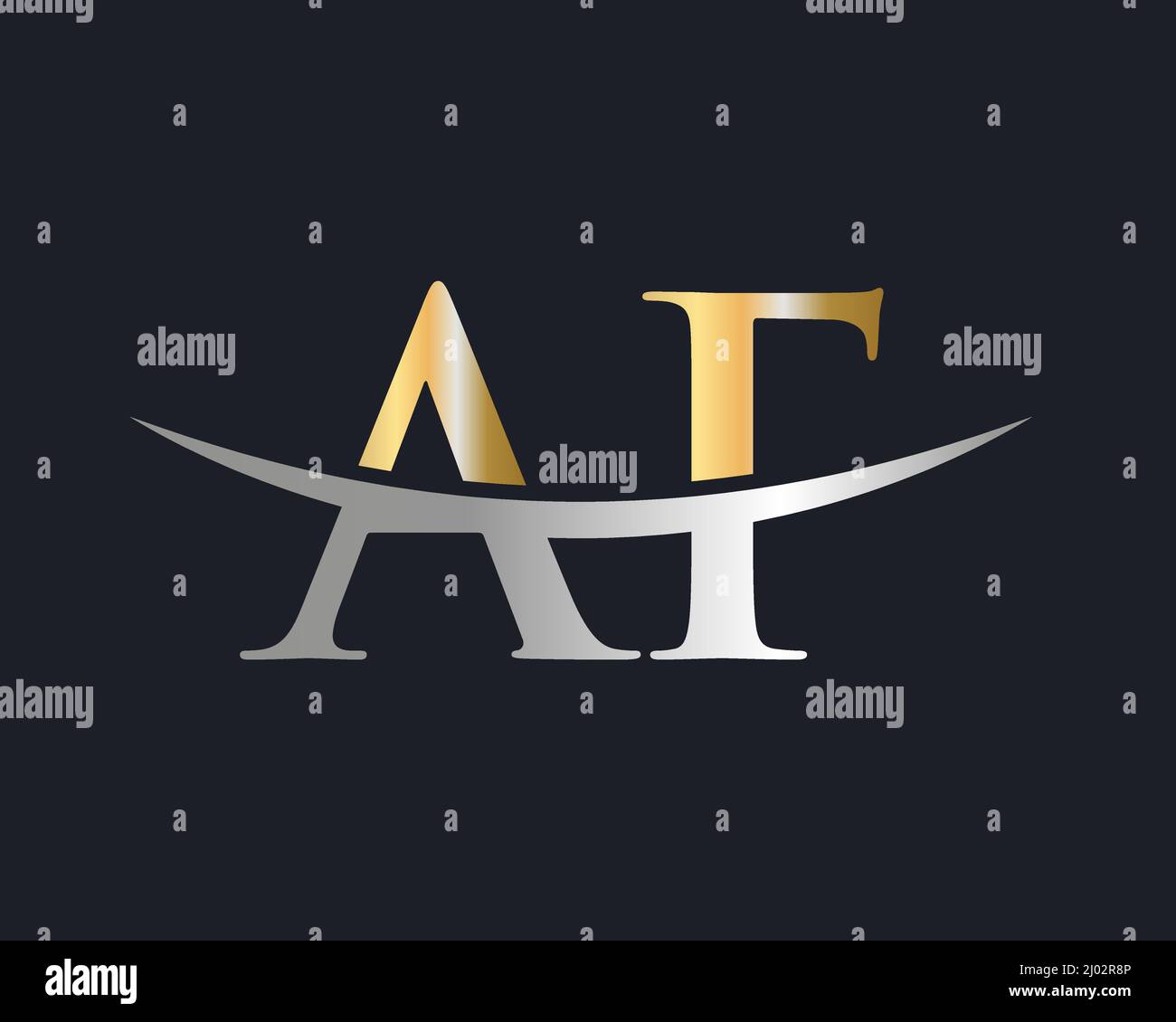 Initial Monogram Letter AF Logo Design Vector. AF Logo Design Template Stock Vector