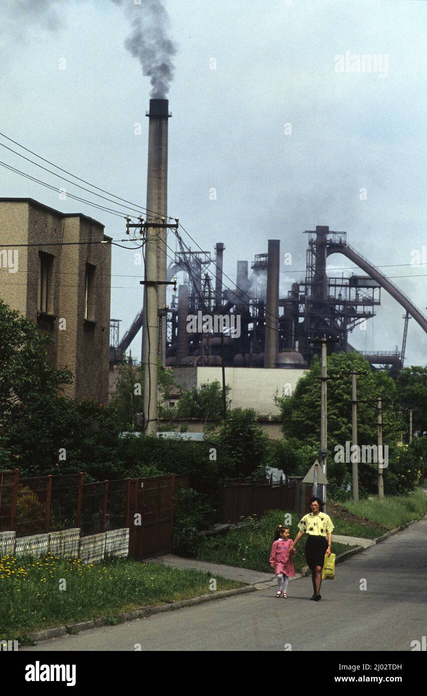 Czech Republic Ostrava 3éme city: l'industrie lourde (traitement du charbon, usines sidérurgiques, mécanique lourde, cokeries, centra Stock Photo