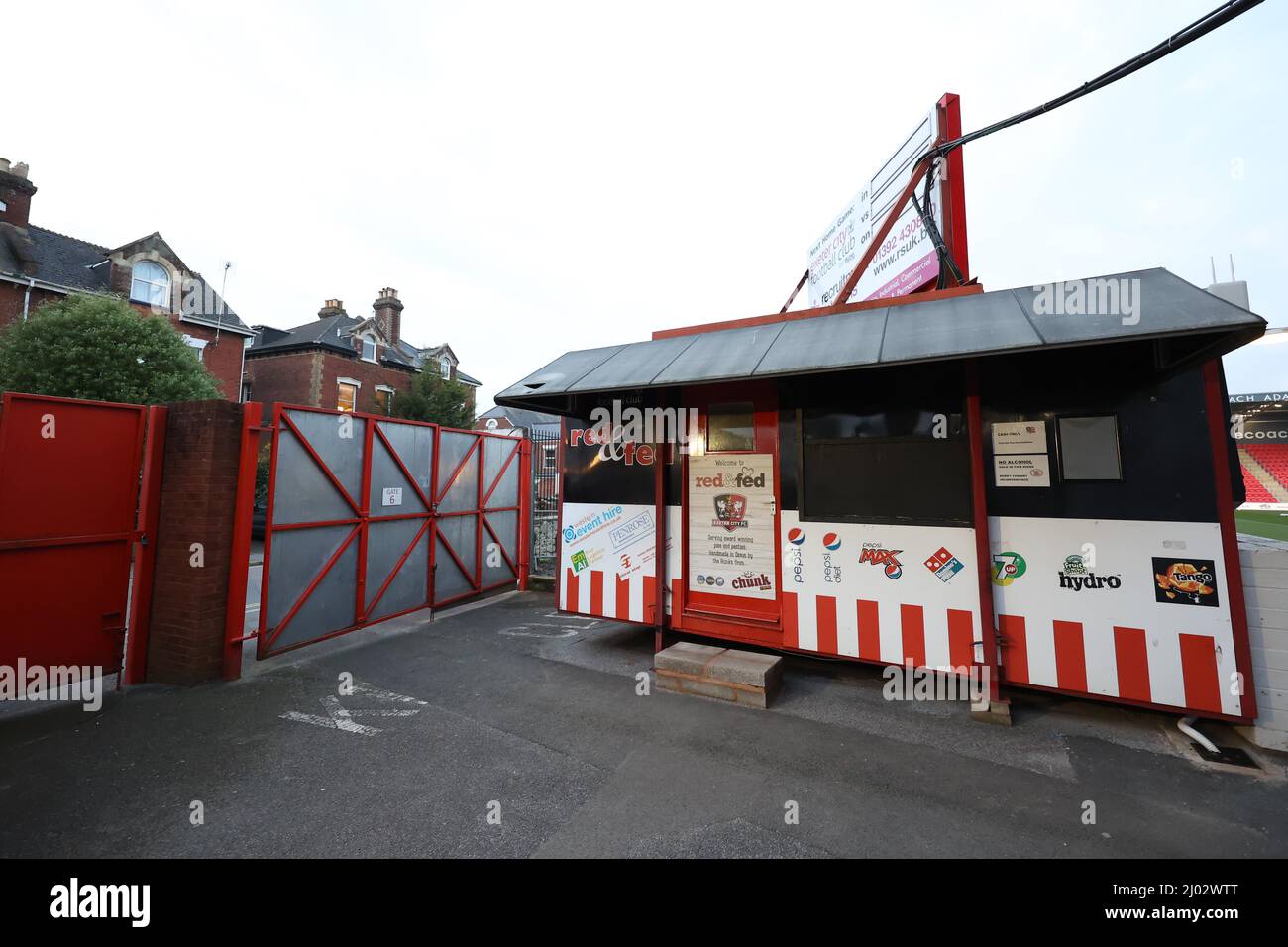 General view of St James Park home of  Exeter City before their match against Crawley Town.15th March 2022 Stock Photo