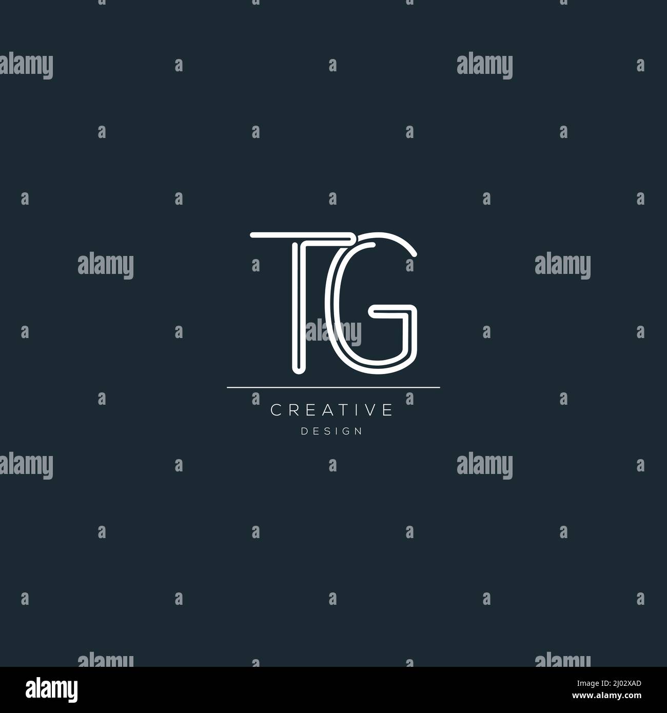 Minimal vector graphic alphabet symbol. Letter TG logo Stock Vector ...