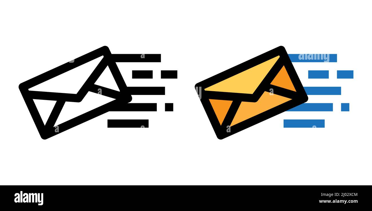 mail sending line icon for decoration, website, web, presentation