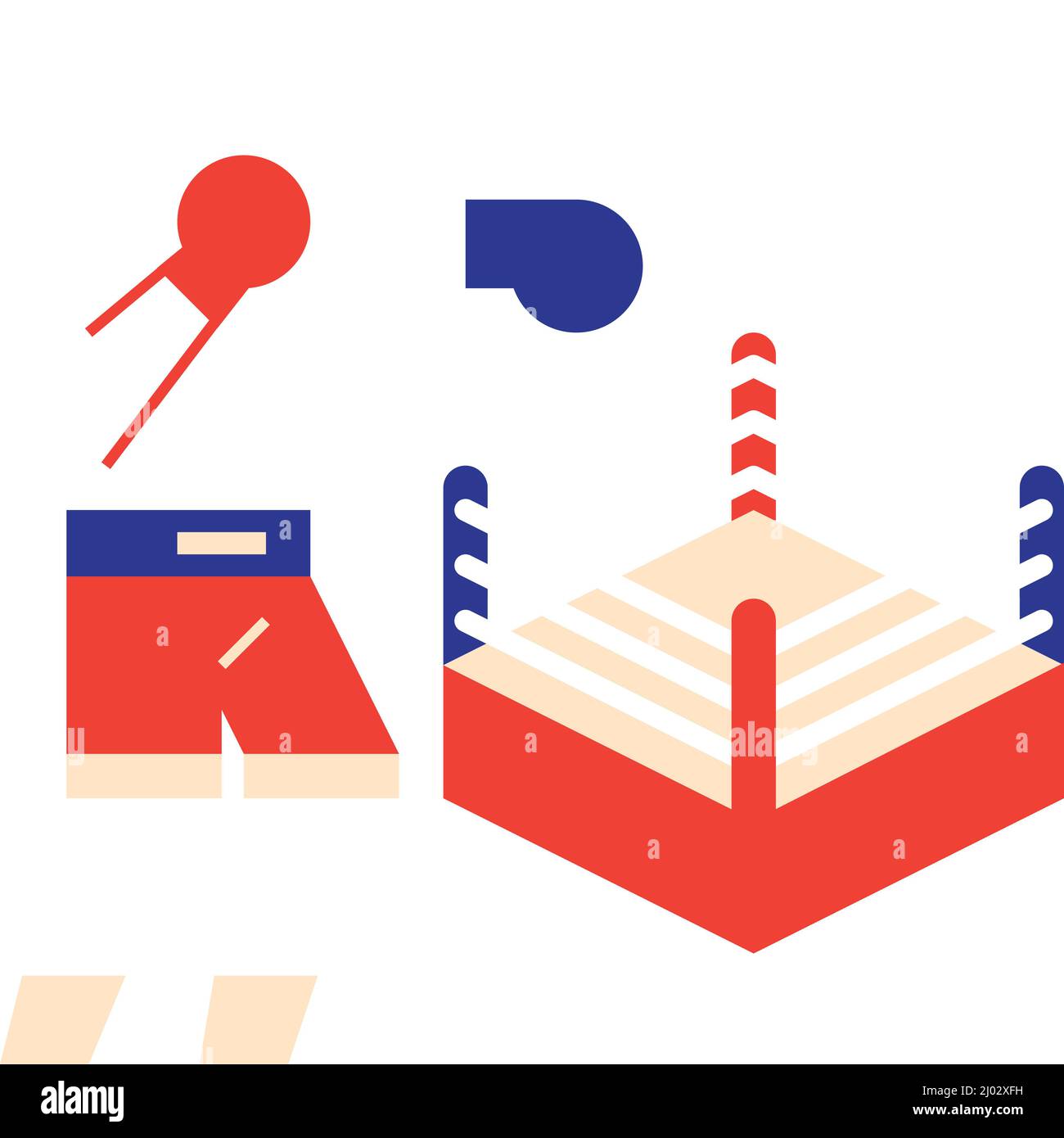 boxing sports flat icon for decoration, website, web, presentation ...